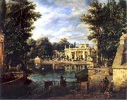 Marcin Zaleski View of the Royal Baths Palace in summer. oil painting reproduction